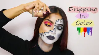 Dripping In Color | Creative Makeup Tutorial | FashionbyRuda