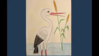 Как нарисовать аиста | How to draw a stork