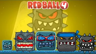 Red Ball 4 (IOS, Android) Alien Box Vs Boom Boss in All Battle Maps