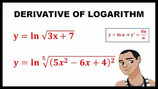 DERIVATIVE OF LOGARITHM WITH RADICAL || BASIC CALCULUS