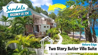 Oceanfront Two-Story Butler Villa Suite (BW) | Sandals La Toc, St Lucia | Full Tour & Review 4K