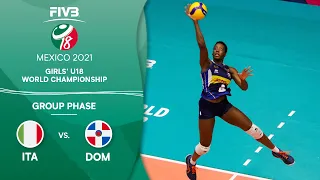 ITA vs. DOM - Group Phase | Girls U18 Volleyball World Champs 2021