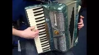 Mark playing a 2nd hand Marinucci 120 Bass Accordion @ Hobgoblin Music Birmingham