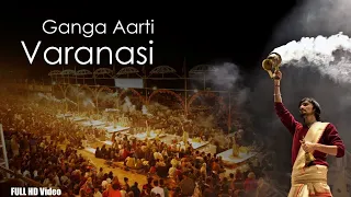 FULL GANGA AARTI VARANASI | BANARAS GHAT AARTI | Holy River Ganges Hindu Worship Ritual Live