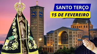SANTO TERÇO DE APARECIDA DE HOJE - 15/02/2024 | MISTÉRIOS LUMINOSOS | QUINTA-FEIRA DEPOIS DAS CINZAS