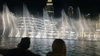 Fireworks in Burj Khalifa - Sunday Fountain Show - Royal Desert Safari