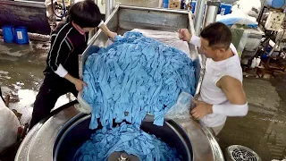 Process Of Making Arm Sleeves. Textile Factory of Korea