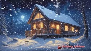 Relaxing Ambience Snowy Old Cabin In The Woods