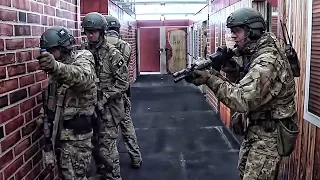 FBI SWAT Team Practices Clearing Rooms In The Shoot-House