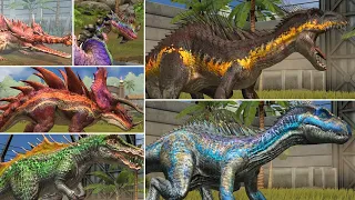 ALL SUPER HYBRID DINOSAURS. All Max Level | Jurassic World The Game - Indoraptor Gen 2