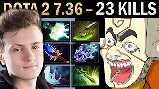 Juggernaut Gameplay Miracle with 23 Kills and 1100 GPM - Dota 7.36