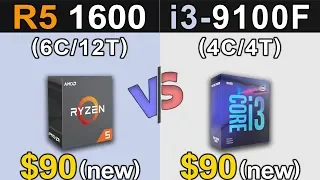 Ryzen 5 1600 Vs. i3-9100F | 1080p and 1440p Gaming Benchmarks