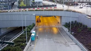 Fly by Seattle's new SR-99 tunnel with a drone