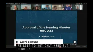 Zoning Board of Appeal Hearings 1-25-22