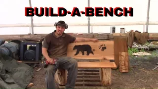 $350 Log Bench Tutorial/ How to transfer an image onto wood!