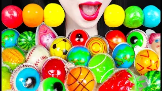 ASMR BASKETBALL, EARTH, EYEBALL, WATERMELON JELLY 농구공 젤리 먹방 MUKBANG