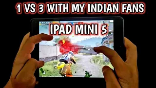 IPAD MINI 5 PUBG HANDCAM GAMEPLAY | 1 VS 3 TDM WITH FANS | 4-FINGERS CLAW + GYRO | PUBG MOBILE