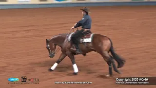XTRA NEEDS A DRINK shown by TREVOR DARE   2020 AQHA World Show Jr  Reining, Finals