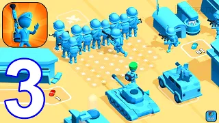 Plastic Army Battle Simulator - Gameplay Walkthrough Part 3 Levels 4 Army Commander (iOS,Android)