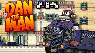 DAN THE MAN STAGE 8 - 2 - 3 LUCHA CONTRA EL SEGUNDO JEFE CON TODAS LAS AREAS SECRETAS