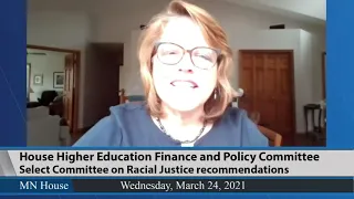 House Higher Education Finance and Policy Committee  3/24/21