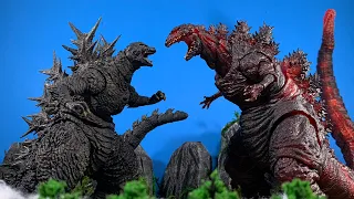 GODZILLA MINUS ONE vs SHIN GODZILLA an epic battle stop motion