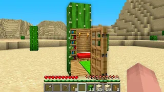 HOW NOOB BUILD HOUSE INSIDE CACTUS!? Minecraft NOOB vs PRO! 100% TROLLING DESERT SAND BASE