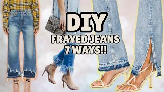 DENIM TRENDS 2022! 7 EASY Ways To Fray Jeans!  DIY with Orly Shani