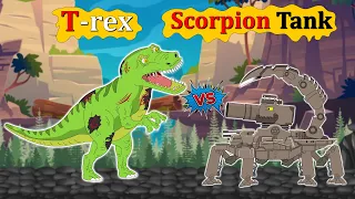 T-Rex vs Scorpion Tank Deadly Fight | Titanus Tiamat vs. Shin Godzilla : Primordial Water Goddess