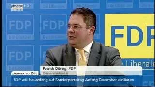 FDP: Patrick Döring zur Sitzung des Parteivorstandes am 08.10.2013