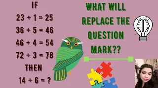 23+1=25 36+5=46 46+4=54 72+3=78 then 14+6=? !Reasoning puzzle! What will replace the Question marks?