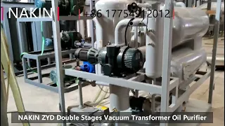 ZYD Double stages vacuum transformer oil filtration machine/ oil purifier