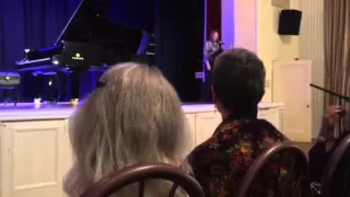 Oxana Mikhailoff Introducing Pianist Vassily Primakov at The Bronxville Women's Cub on 1/9/16