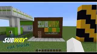 Minecraft Tutorial: How To Build A Subway (2021 City Build)