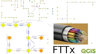 Fibre FTTX schematic in QGIS