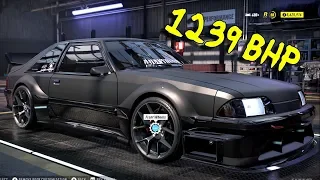 Need for Speed Heat - 1239 BHP Ford Mustang Foxbody 1990 - Tuning & Customization Car HD