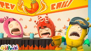 Chilli Challenge | Oddbods - Food Adventures | Cartoons for Kids