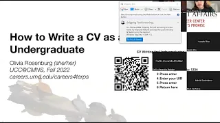 CV Writing for Undergraduates