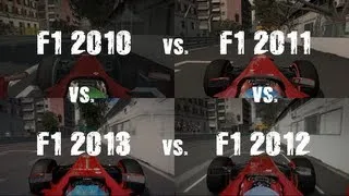 F1 2013 vs. F1 2012 vs. F1 2011 vs. F1 2010 - graphics & sound comparison