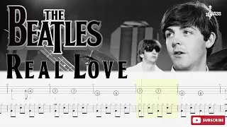 The Beatles - Real Love (Bass + Drum Tabs) By Paul McCartney & Ringo Starr #beatles #chamisbass