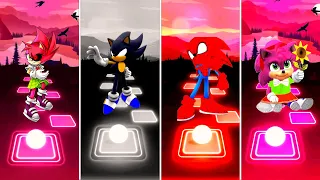 Amy Rose Exe 🆚 Dark Sonic 🆚 Spider Sonic 🆚 Baby Amy Rose | Tiles Hop EDM Rush