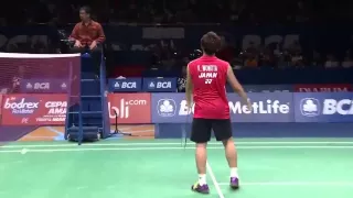 Kento Momota super skill trick shot badminton
