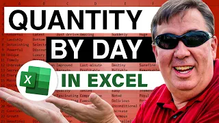 Excel - Sum Quantity By Week Day - Excel - Episode 1721