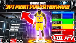 *CONTACT DUNKS* ON A 3PT POINT POWER FORWARD BUILD ON NBA 2K22! VOL. 48