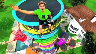 7 Trampoline Towers That Broke WORLD RECORDS!!