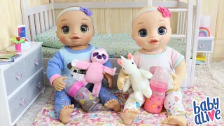 ROTINA DA NOITE DAS BABY ALIVE GÊMEAS NINA E HANNA