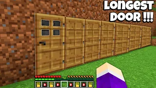 I found a LONGEST DOOR in DIRT in Minecraft ! What's INSIDE the SECRET DOOR ?