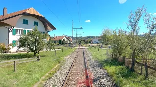 ★ 4K 🇨🇭 Kerzers - Lyss cab ride, Switzerland [09.2022] Führerstandsmitfahrt