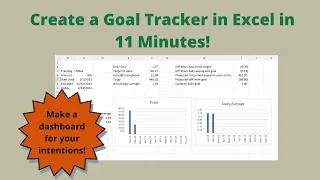 Make a Goal Tracker in Excel in 11 Minutes