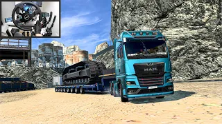 Ultimate Heavy-Hauling: MAN TGX 2020 Takes on Gigantic 70-Ton Caterpillar - Euro Truck Simulator 2